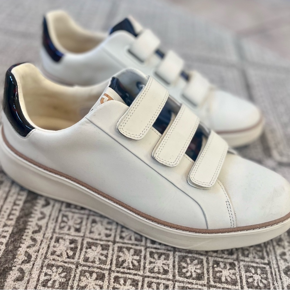 Cole Haan GrandPrø Topspin Triple Strap Sneaker Ivory Tortoise Leather